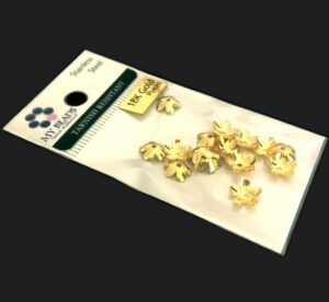 tarnish resistant 18k gold plated stainless steel bead caps findings