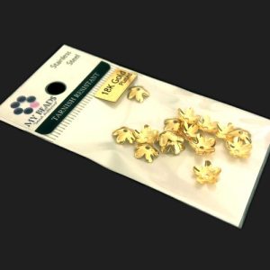 tarnish resistant 18k gold plated stainless steel bead caps findings