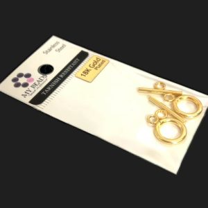tarnish resistant findings toggle clasp 18K gold stainless steel