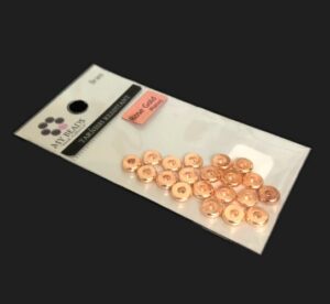 tarnish resistant rose gold wheel beads 6mm