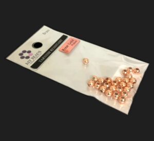 tarnish resistant findings rose gold plated 4mm round spacers