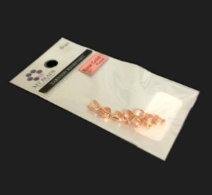 non tarnish real rose gold plated pinch bails