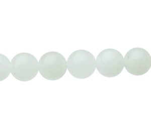 white jade 12mm round gemstone beads australia