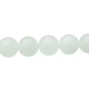white jade 12mm round gemstone beads australia