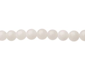 white jade 10mm round gemstone beads