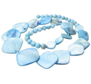 blue shell beads