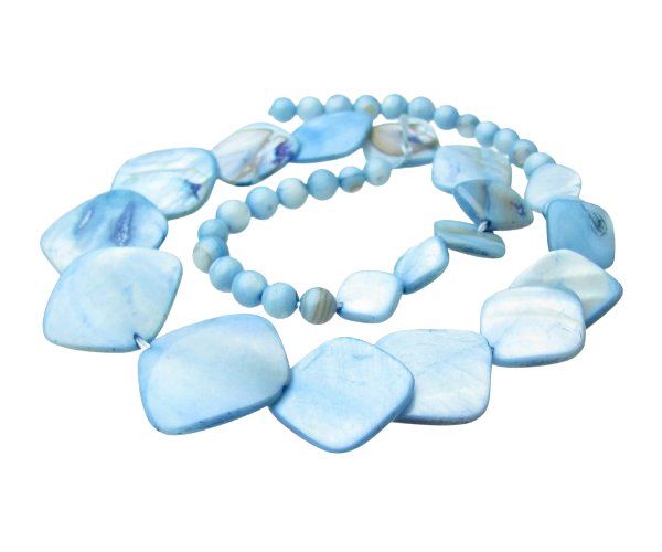 blue shell beads