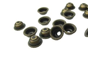 bronze small bead caps