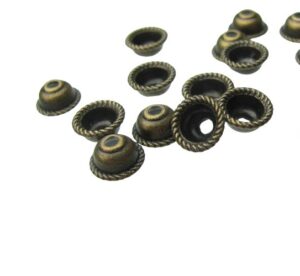 bronze small bead caps