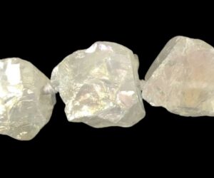 clear quartz rough nugget beads