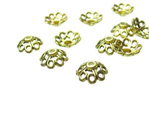 gold bead caps for jewellery making