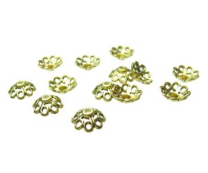 gold bead caps for jewellery making