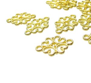 gold filigree connectors for beading