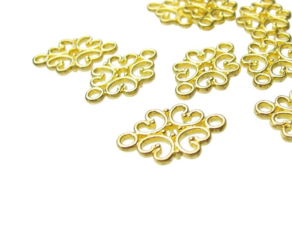 gold filigree connectors for beading