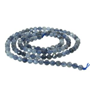 iolite faceted 3mm round gemstone beads natural crystals Australia