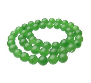 green nephrite jade 8mm round gemstone beads