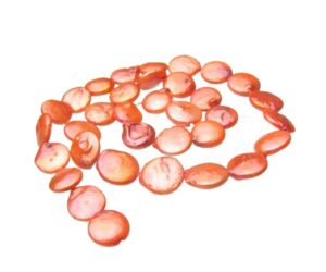 red coin freshwater pearls