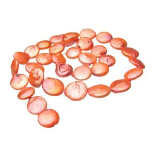 red coin freshwater pearls