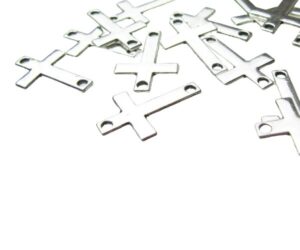 silver cross connector for jewellery making