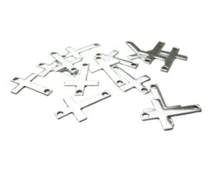 silver cross connector for jewellery making