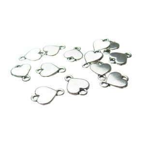 silver heart connectors