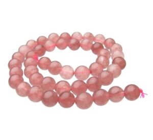 strawberry jade 8mm round beads