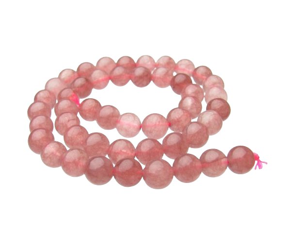 strawberry jade 8mm round beads