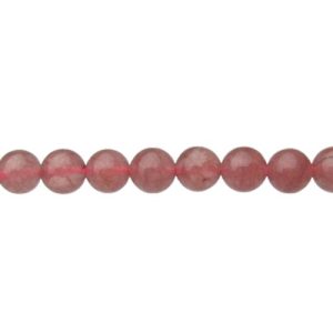strawberry jade 8mm round beads
