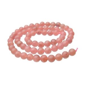 strawberry quartz 6mm round gemstone beads