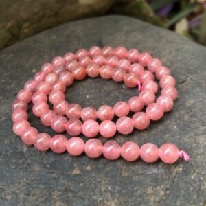 strawberry quartz 6mm round gemstone beads