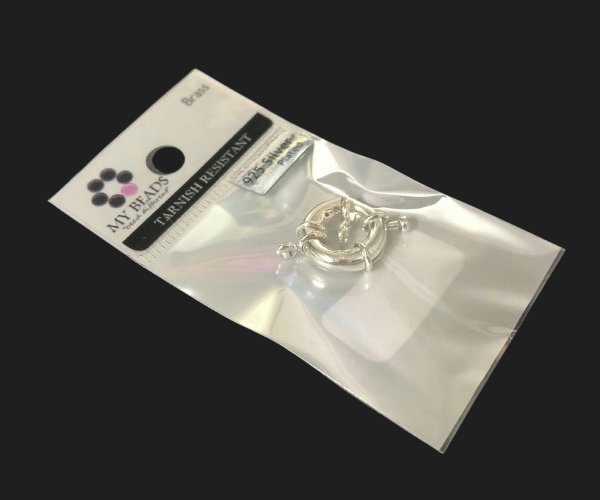 tarnish resistant bolt clasp silver