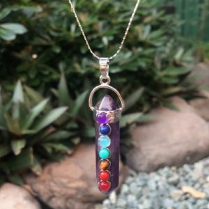 amethyst chakra gemstone pendant