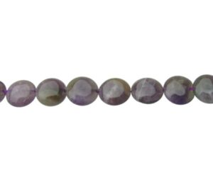 amethyst puffy disc gemstone beads