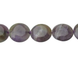 amethyst puffy disc gemstone beads