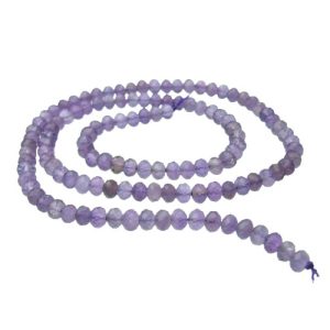 amethyst faceted rondelle natural gemstone beads australia
