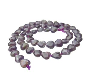 amethyst heart gemstone beads natural crystals australia