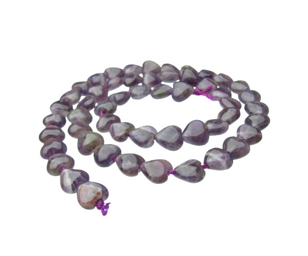 amethyst heart gemstone beads natural crystals australia