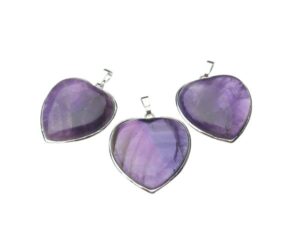 amethyst heart pendant