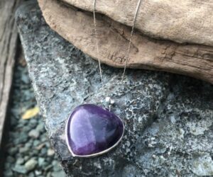 amethyst heart pendant