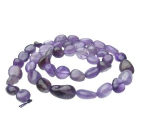 amethyst gemstone pebble beads