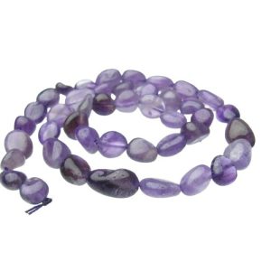 amethyst gemstone pebble beads