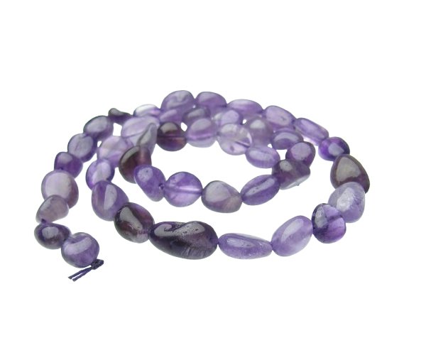 amethyst gemstone pebble beads