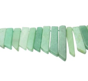 green aventurine top drilled rectangle beads