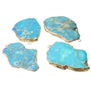 blue impression jasper gemstone pendant