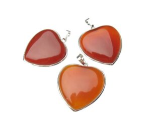 carnelian heart pendant