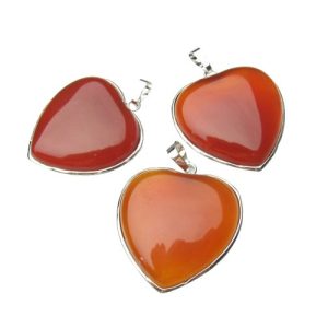 carnelian heart pendant