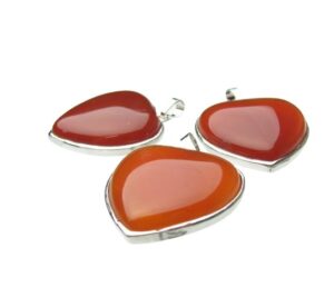 carnelian heart pendant