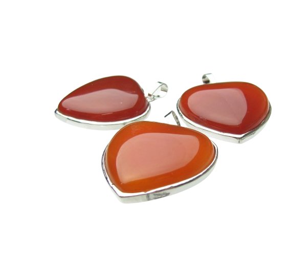 carnelian heart pendant