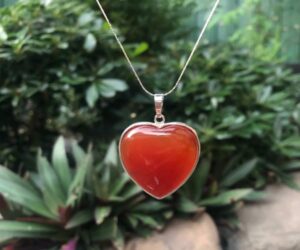 carnelian heart pendant