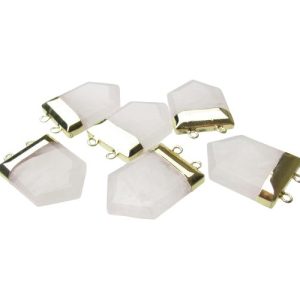 clear quartz gemstone pendant